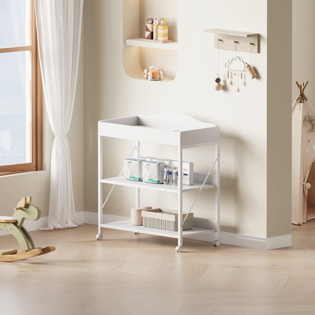 White Baby Changing Table with Pad M91155