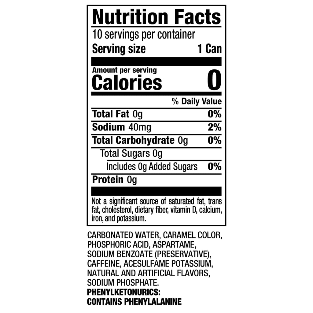 Zero Sugar Soda 7.5 fl oz 10 Pack D305254