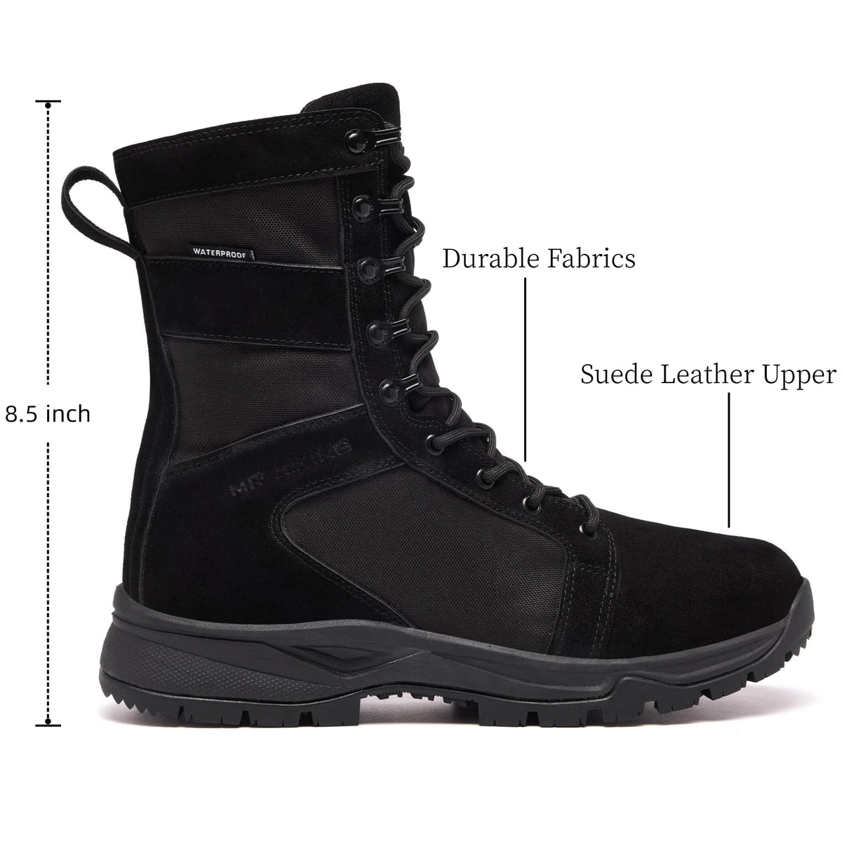 Men's Waterproof Non-Slip Suede 8 inch Tactical Boots E41330