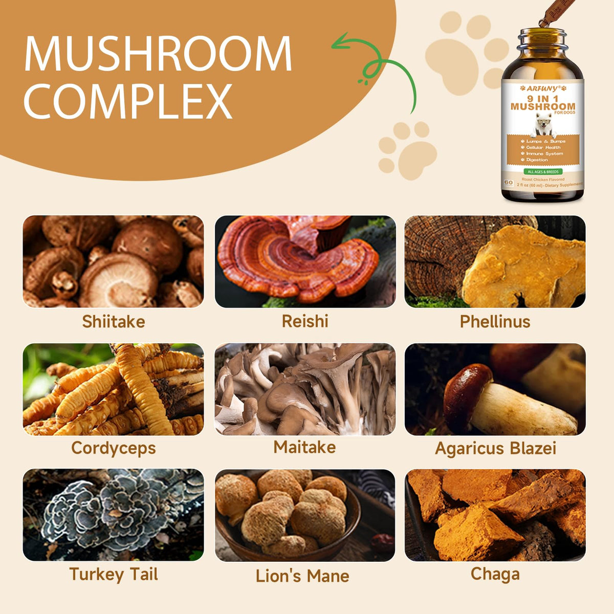 9 in 1 Mushroom for Dogs C791501