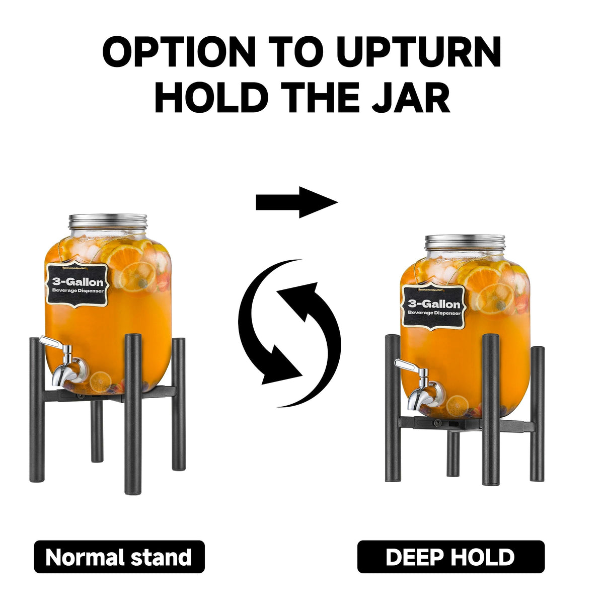 Adjustable Drink Dispenser Stand for 1-3 Gallon Container L53097