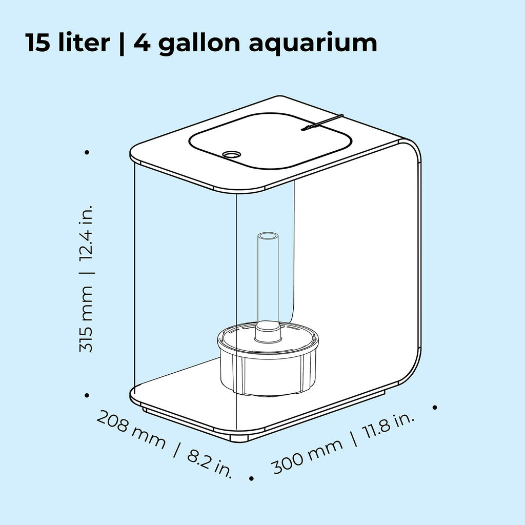 15 Acrylic Aquarium with White LED Lights M796255