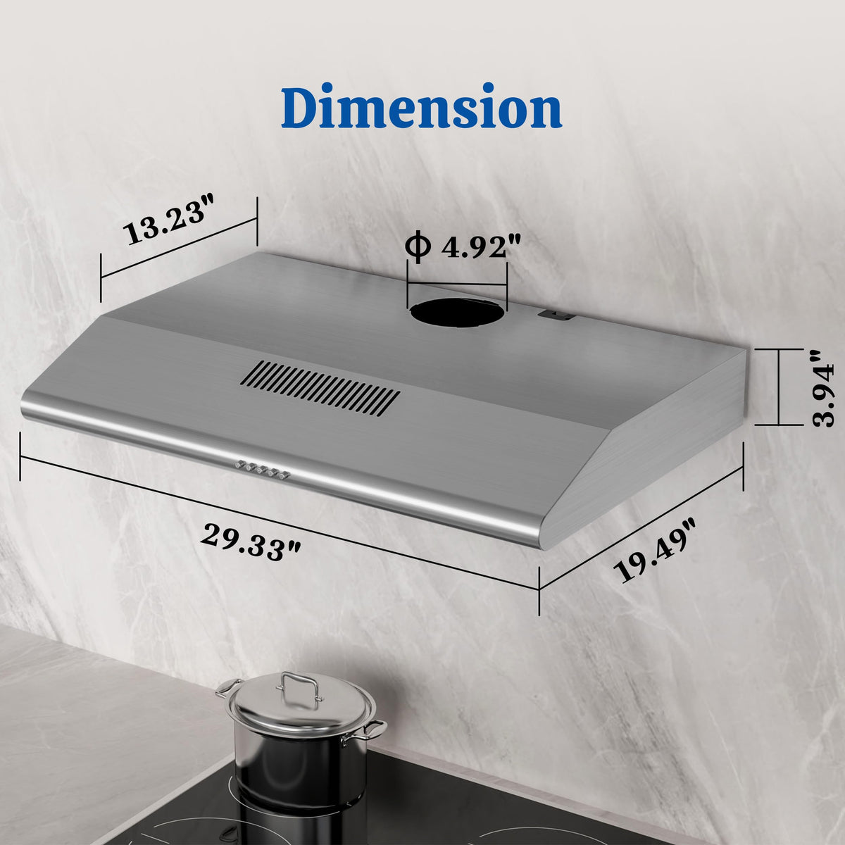 30 Inch Convertible Under Cabinet Range Hood V80262