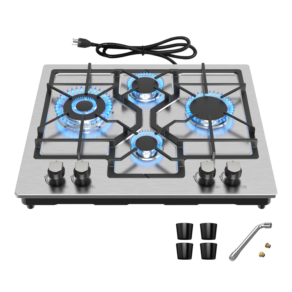 24 Inch 4 Burner Stainless Steel Gas Cooktop U335