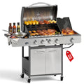 4 Burner Propane Gas Grill with Infrared Side Burner T613