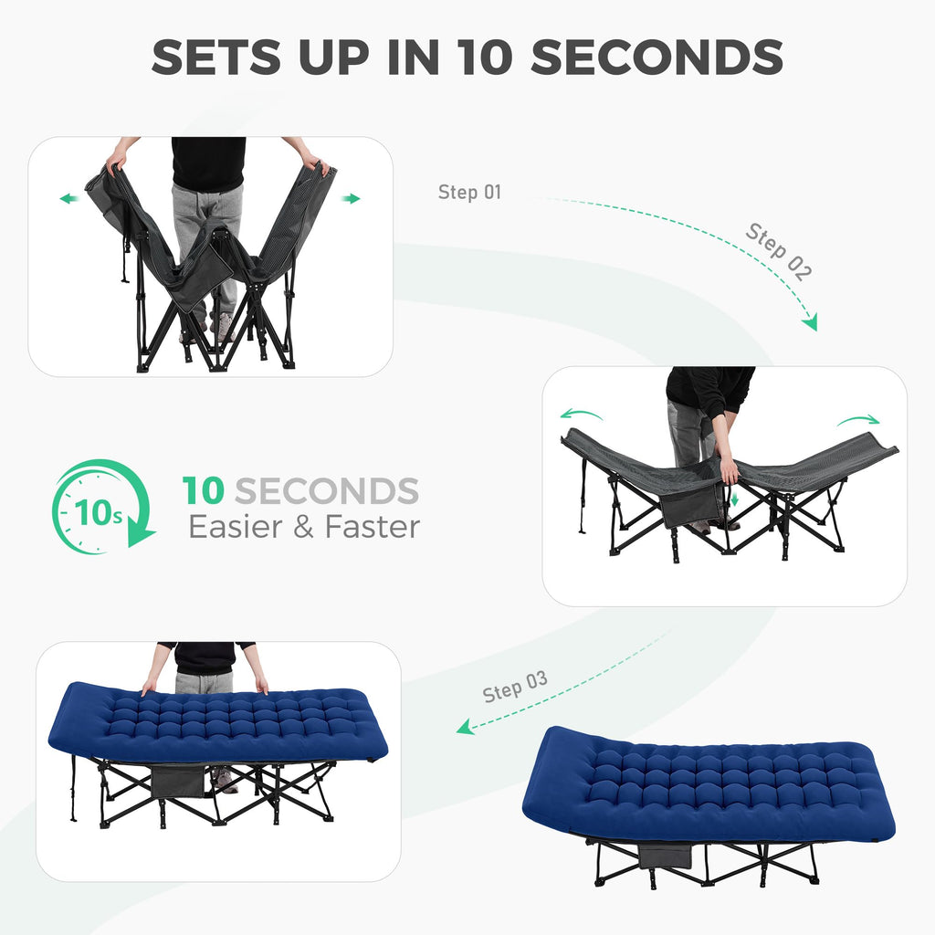 Folding Camping Cot with Mattress U17874
