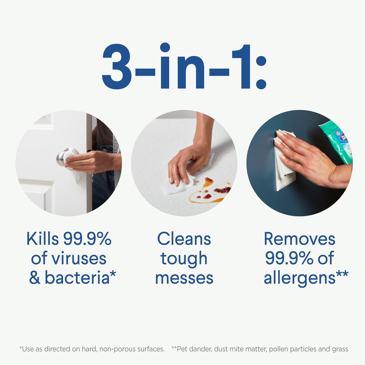 Bleach Free Fresh Scent Disinfecting Wipes 9 Count Pack of 24 C117