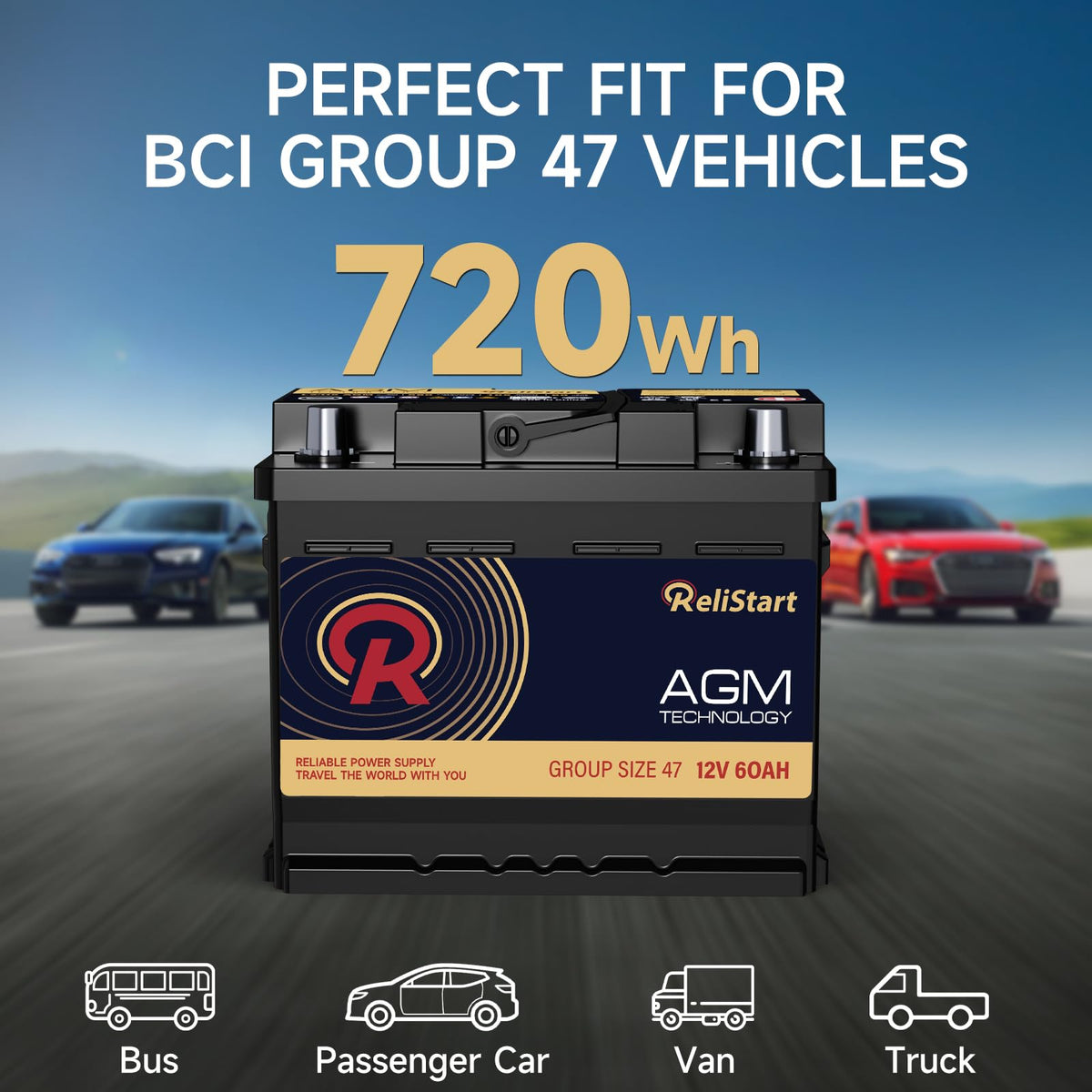 12V 60Ah Group 47 Automotive Battery Z8193