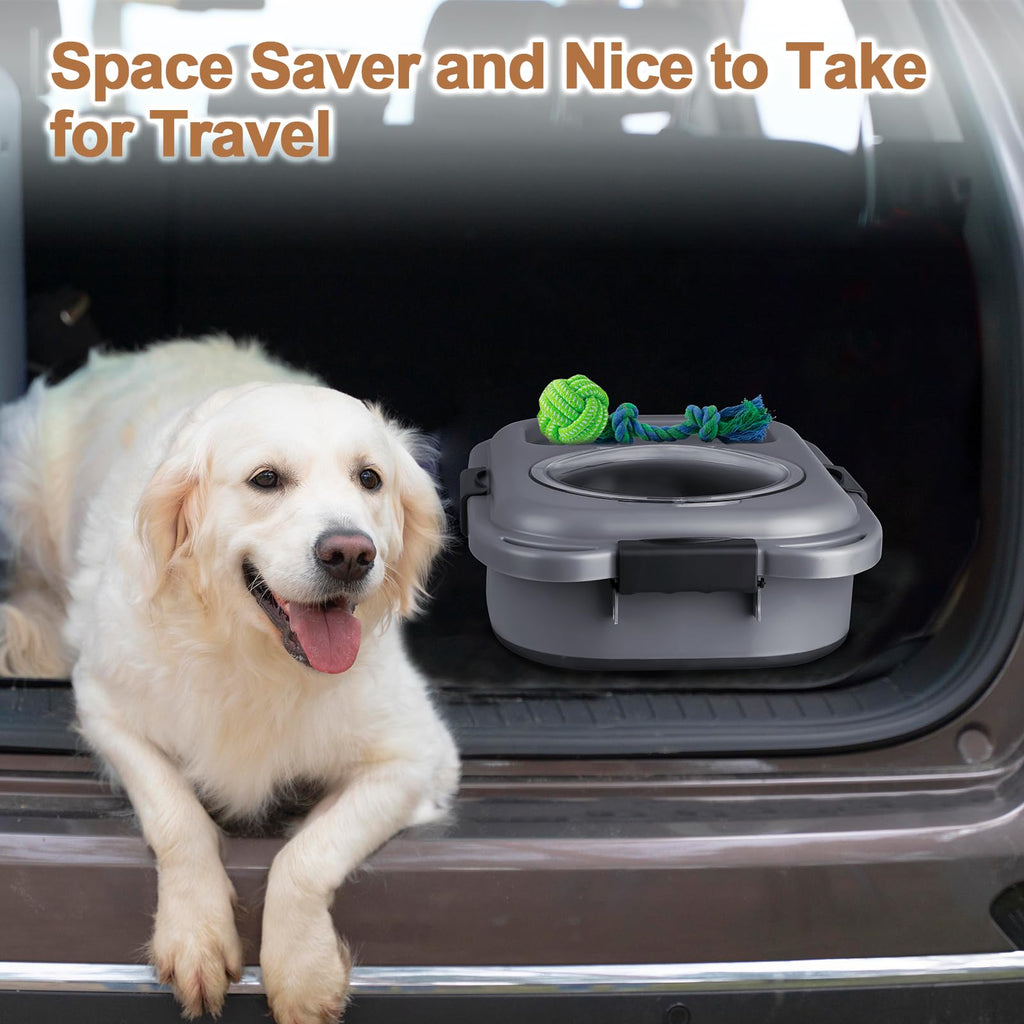 2 Pack 25 lbs Airtight Collapsible Dog Food Storage Container with Wheels R710