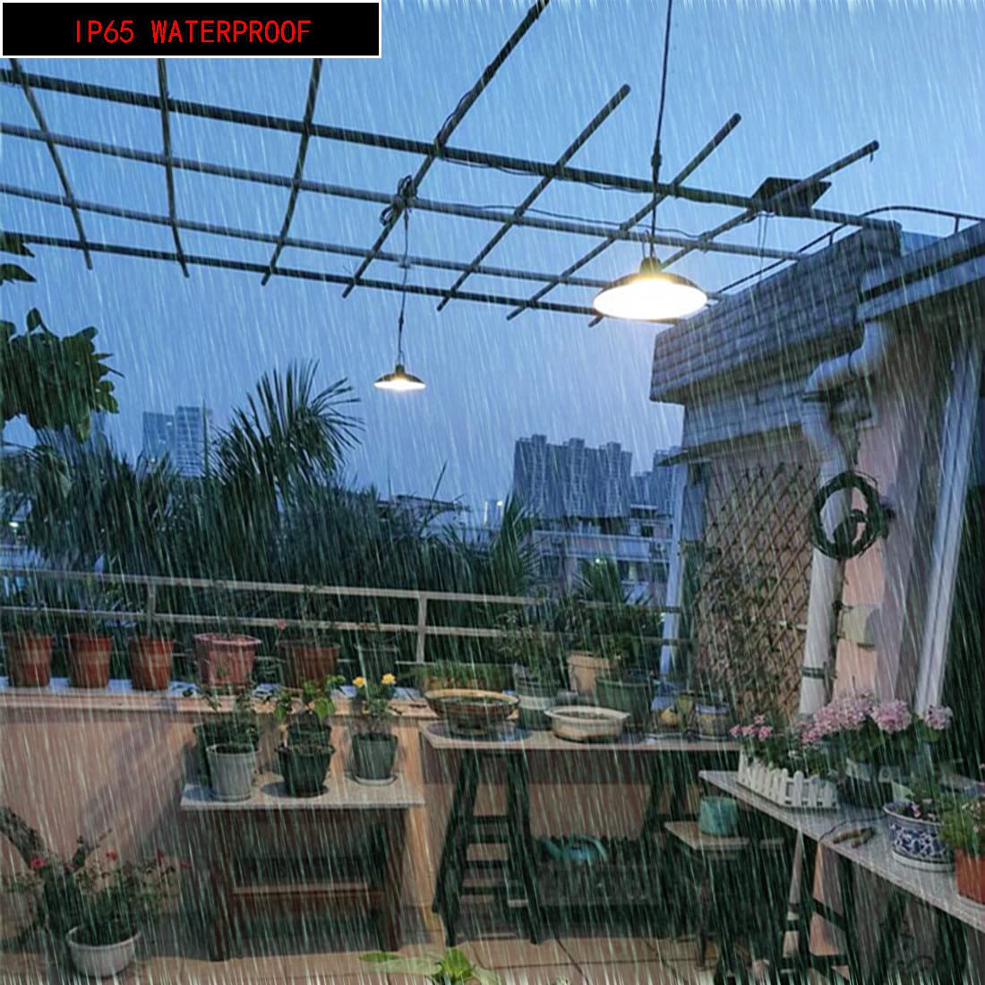 Solar Pendant Lights IP65 Waterproof Dusk to Dawn with Remote Controller L1951