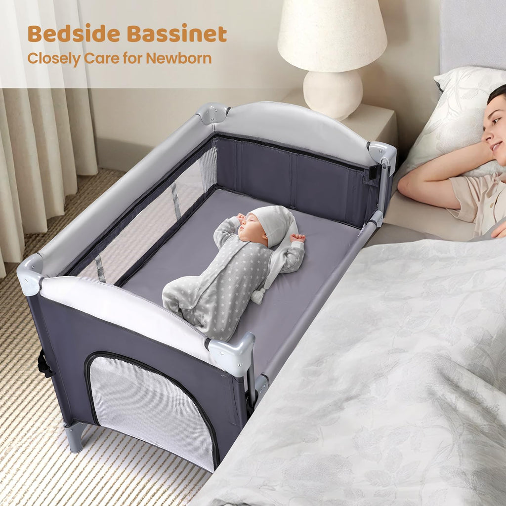 5 in 1 Pack and Play with Bassinet and Changing Table I4108