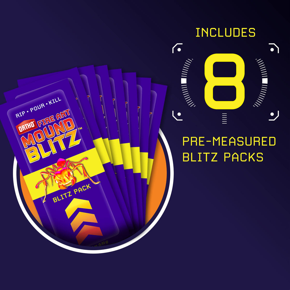 Fire Ant Mound Blitz, 8 Pre-Measured Packs Q302541