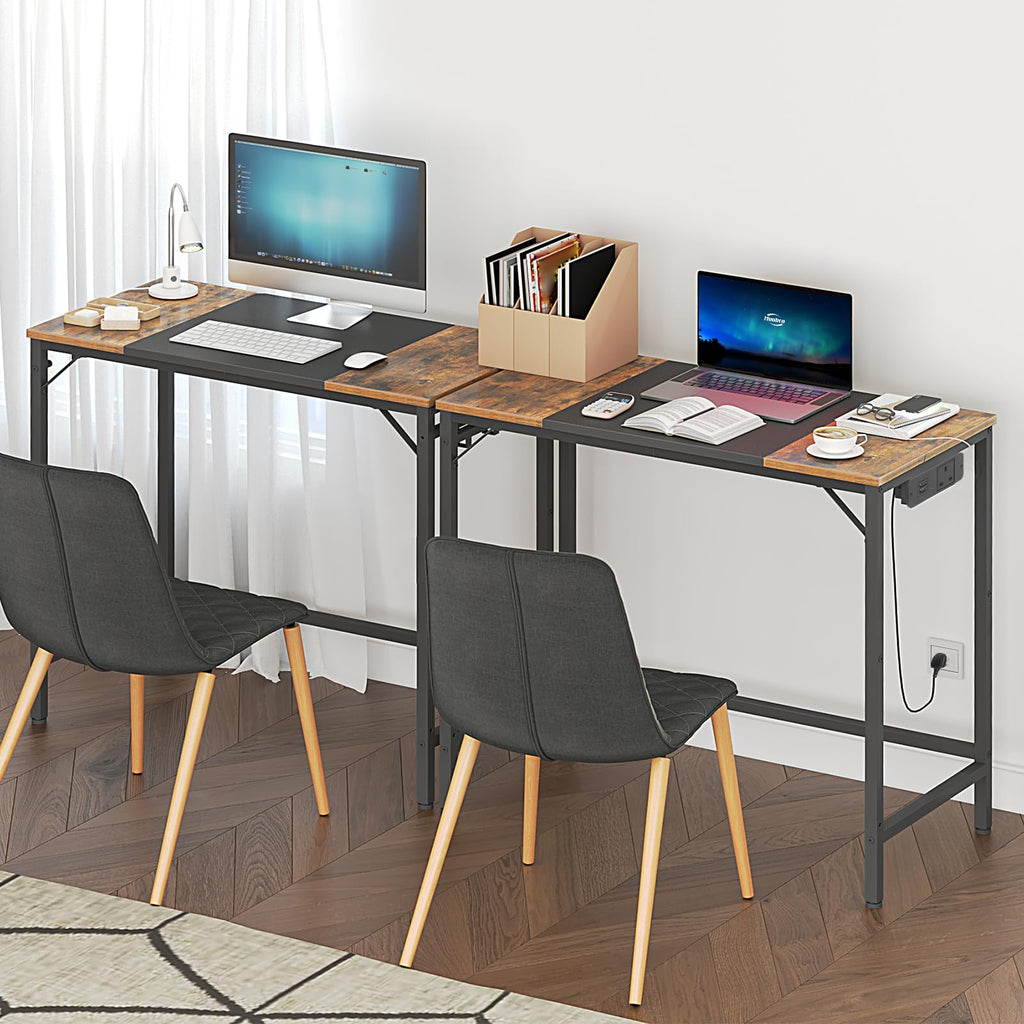 31.5 Inch Computer Desk with Power Outlet and USB Charging Ports W9514