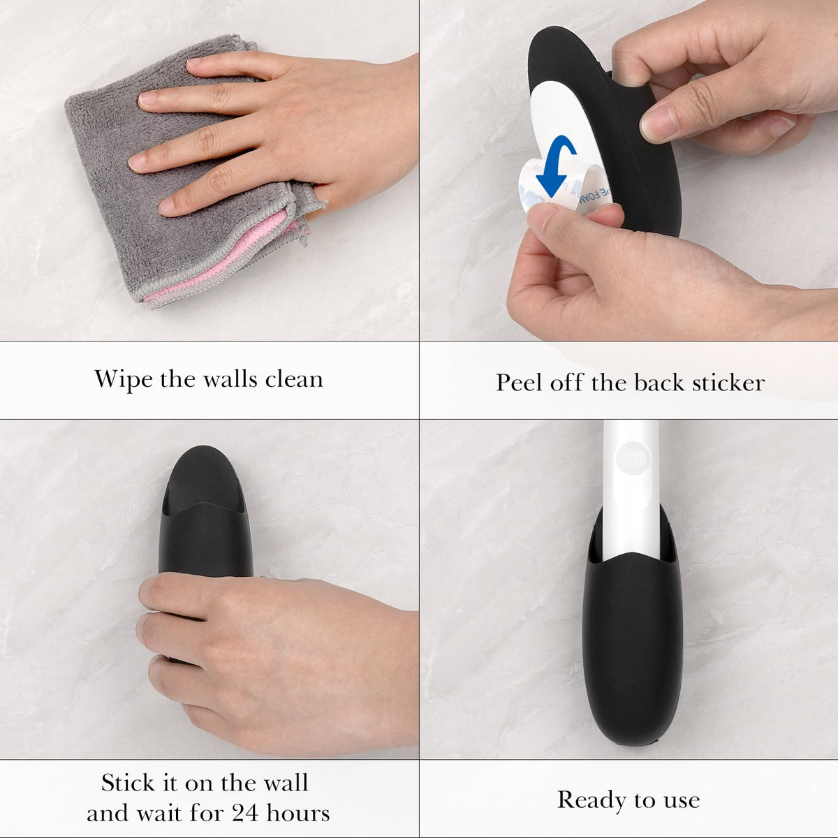 2 Pack Wall Mounted Silicone Electric Toothbrush Holder B20917