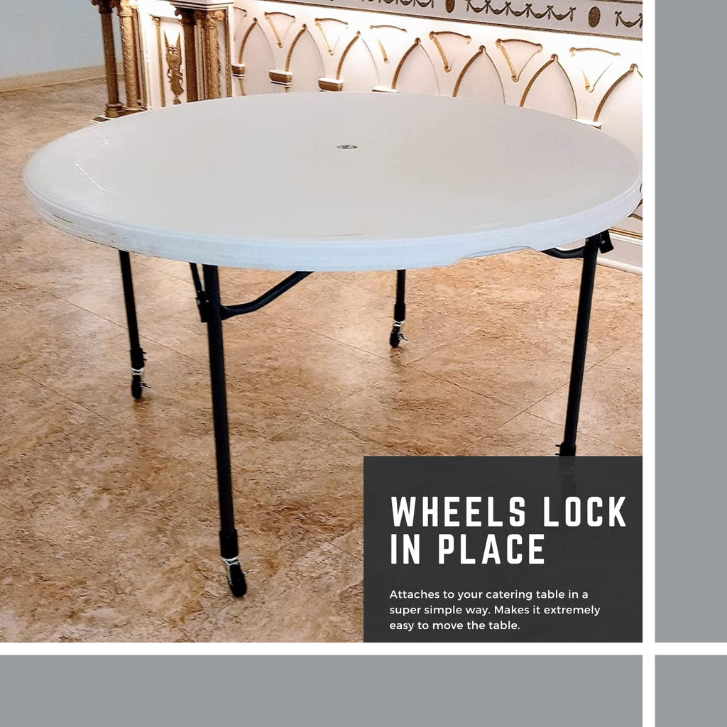 Folding Table Caster Wheels 3” Locking Casters I6827