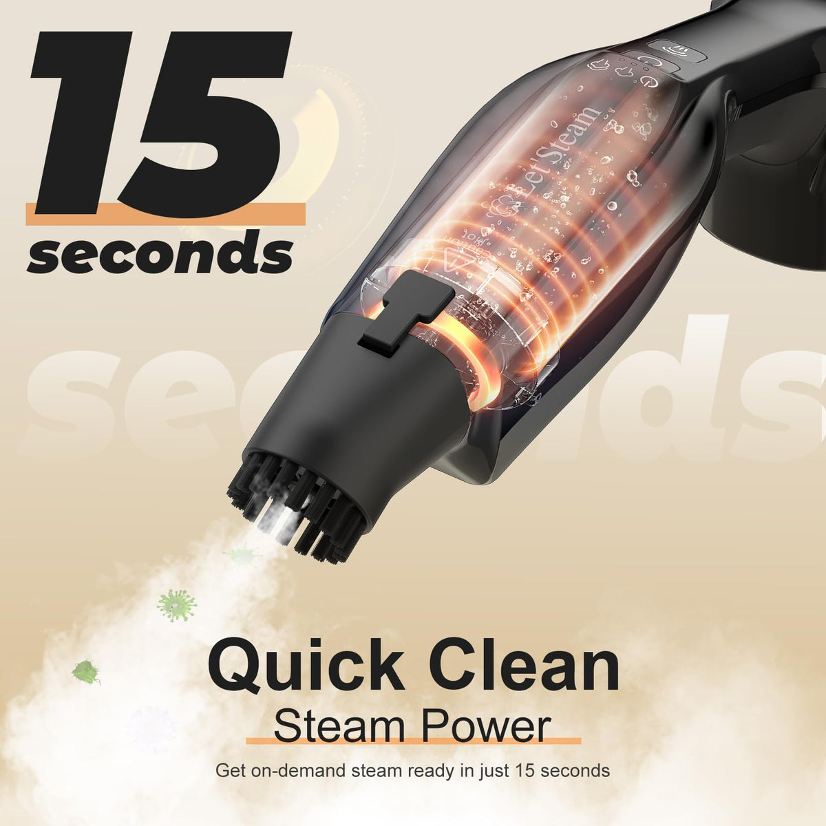17 in 1 Steam Mop with Detachable Handheld Steam Cleaner Z284