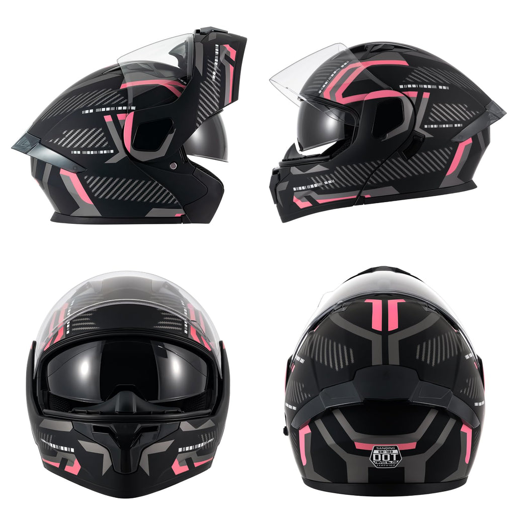 Modular Flip-Up Full Face Motorcycle Helmet B8021