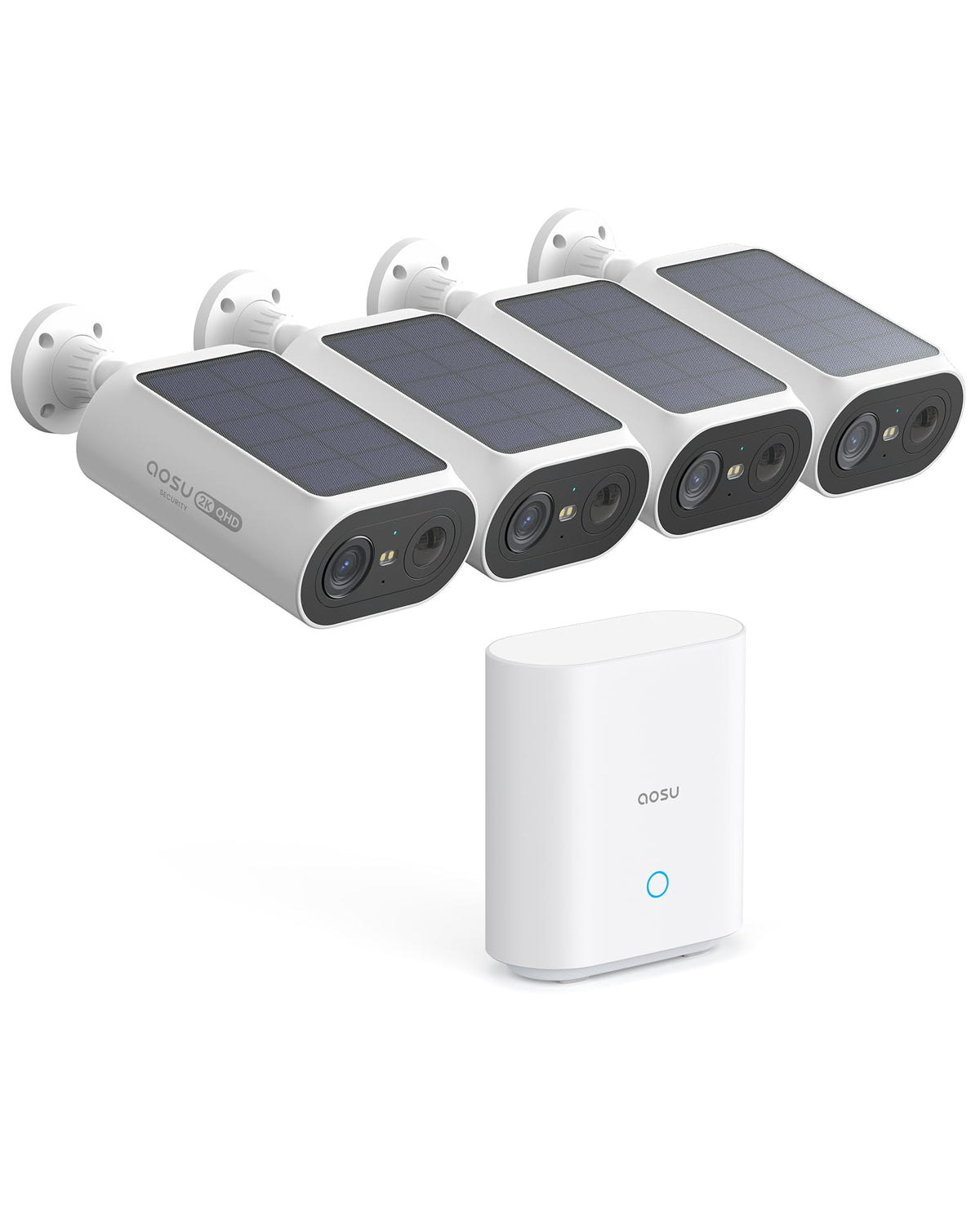2K QHD Solar Security Cameras Wireless Outdoor System U5947