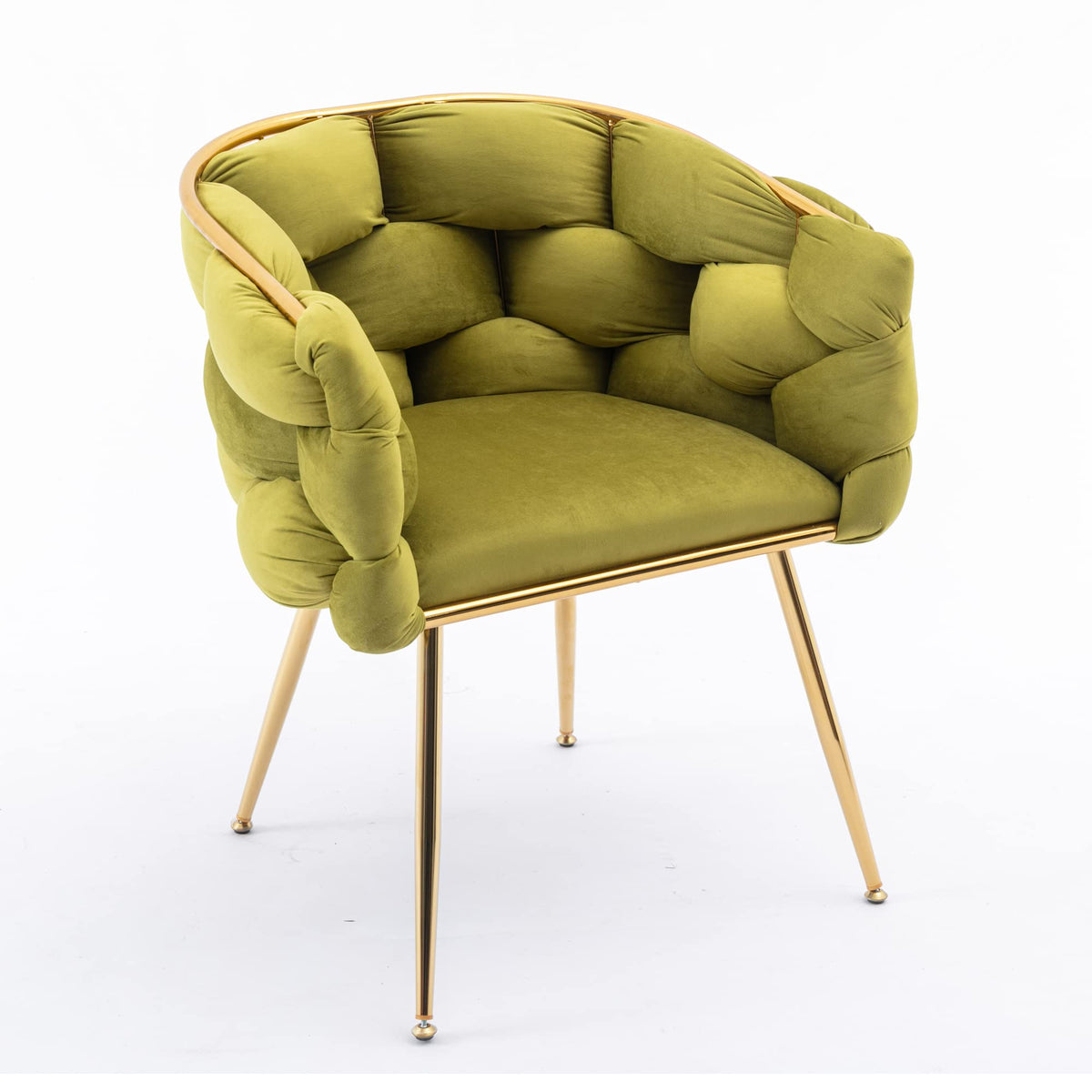 Olive Green Velvet Upholstered Accent Chair Set of 2 M3512