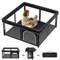 Foldable Baby Playpen, 48"×48" Play Yard with Gate, Mesh F251