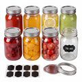 16 oz 8 Pack Clear Glass Jars Z392