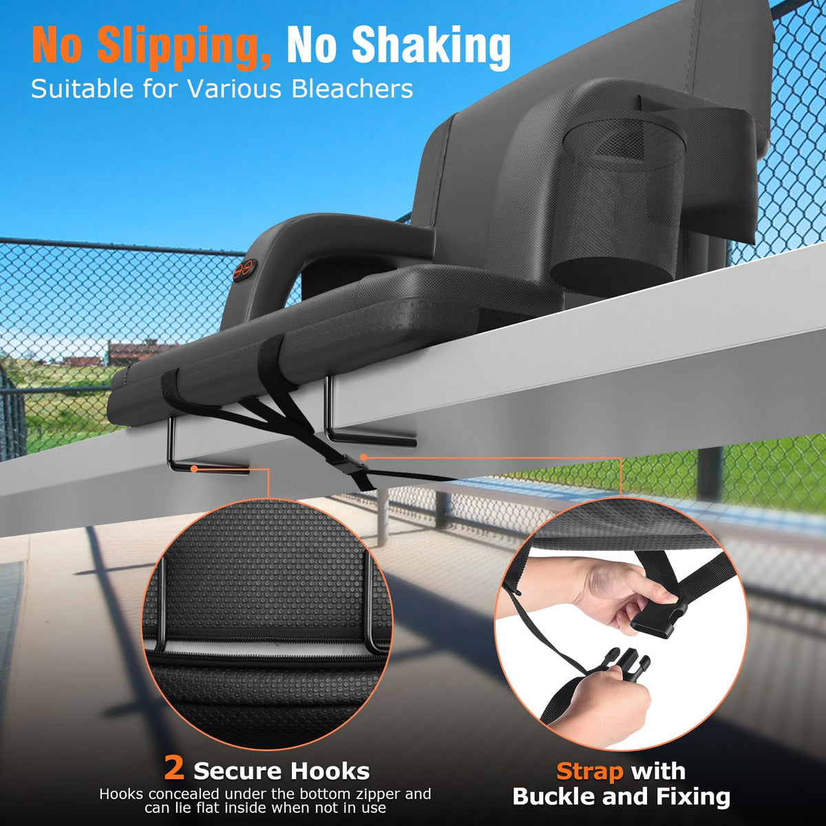 21" Heated Stadium Seats for Bleachers 2 Pack W33968