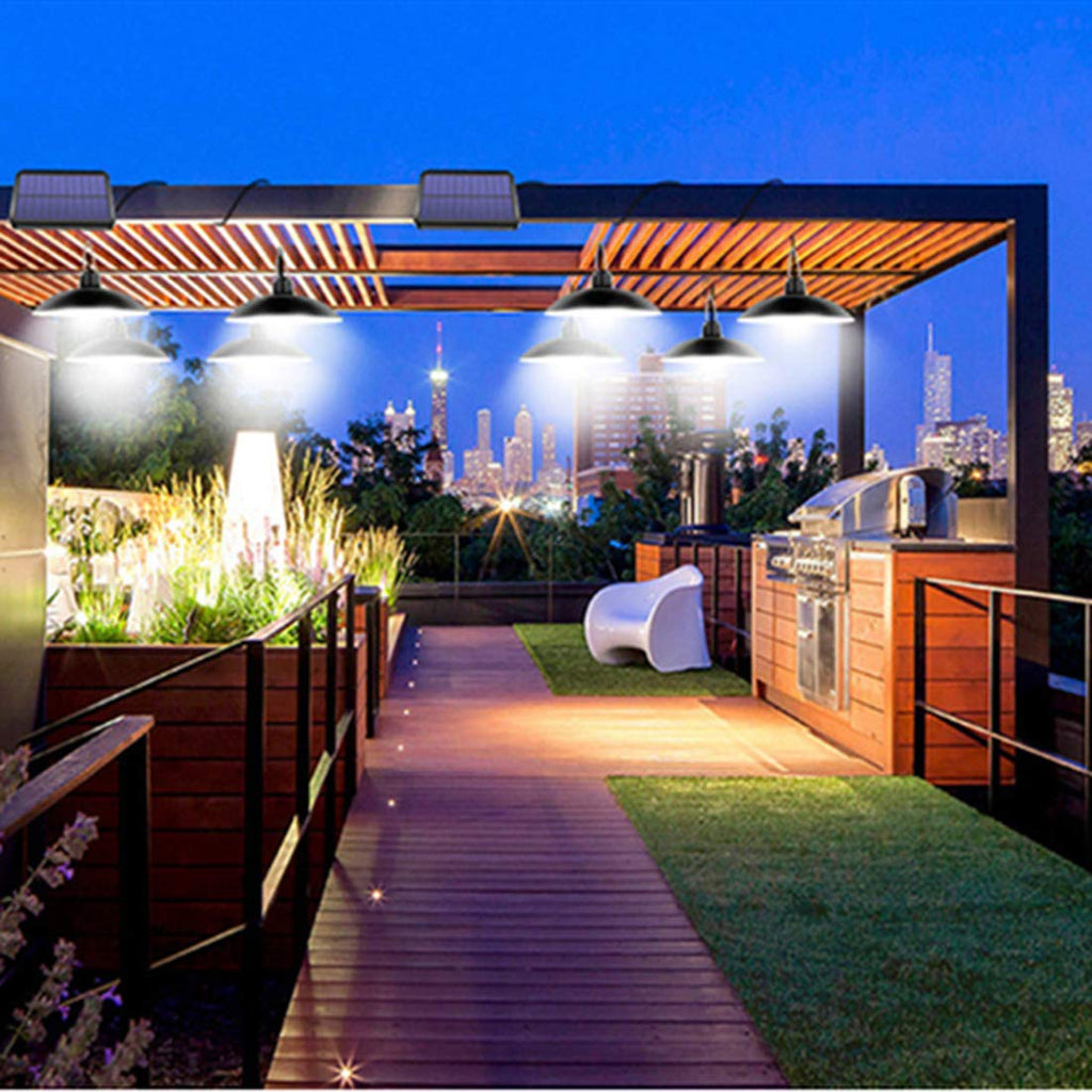Solar Pendant Lights IP65 Waterproof Dusk to Dawn with Remote Controller L1951