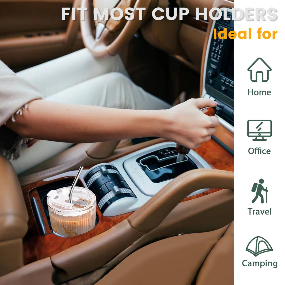 16 OZ Clear Plastic Iced Coffee Cups with Lids and Straws 2 Pcs G499