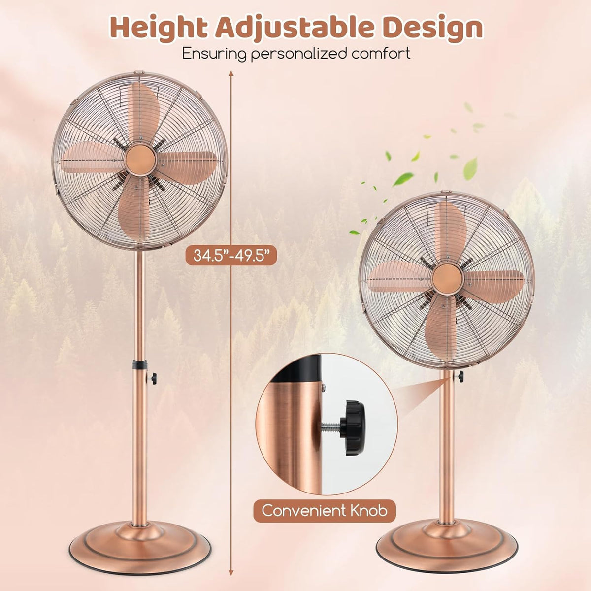 16'' Oscillating Pedestal Fan with 3 Speed L724