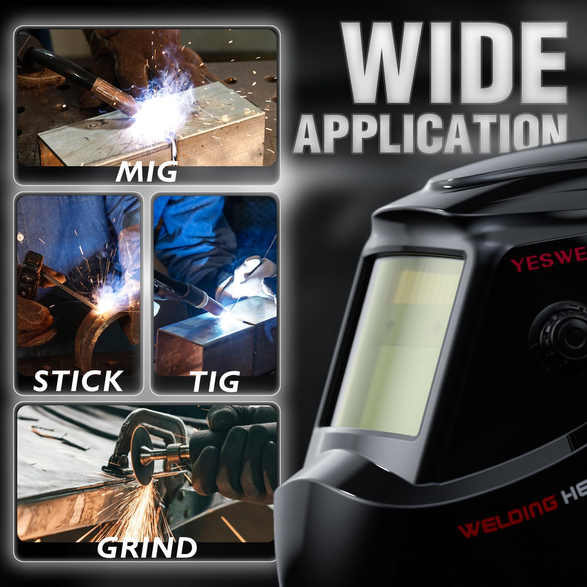 Auto Darkening Welding Helmet True Color P7857