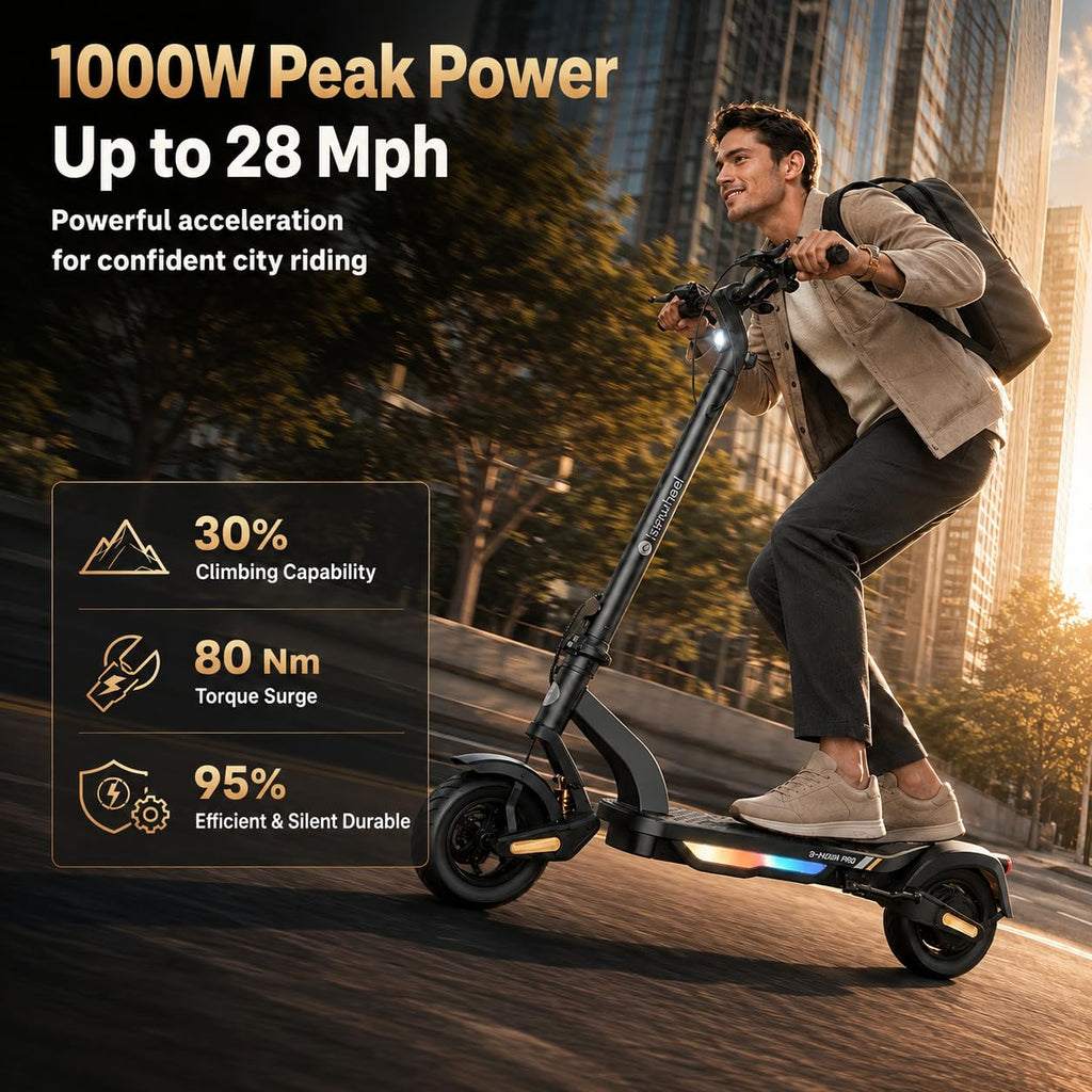 Electric Scooter, 28 MPH, 1000W, 38-Mile Range I616891