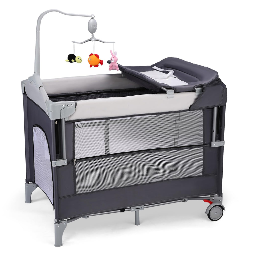 5 in 1 Pack and Play with Bassinet and Changing Table I4108