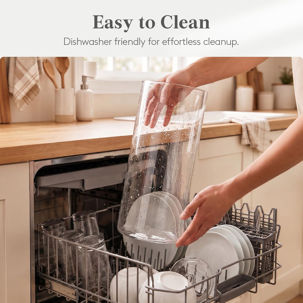 2 Gallon Glass Drink Dispenser with Wood Stand M712