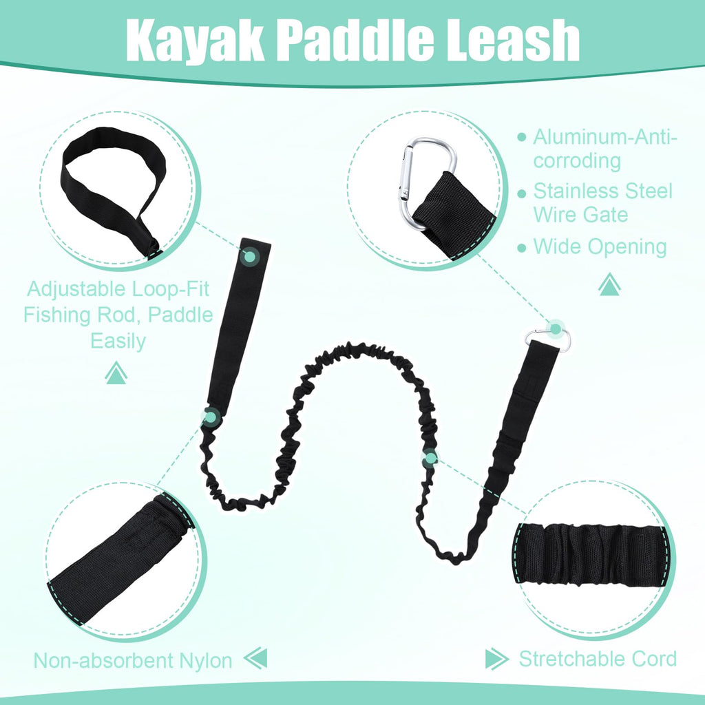 2 Pack Adjustable Aluminum Paddle with Leash U52027