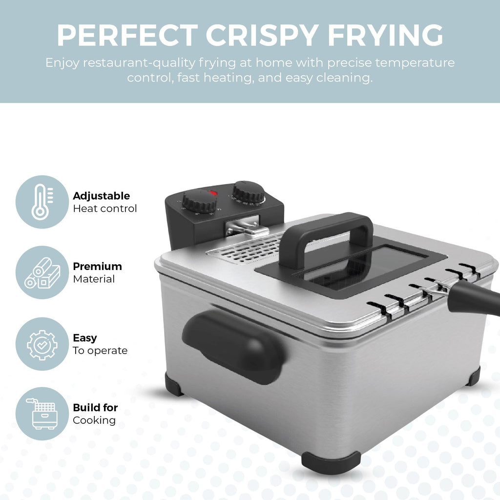 4.5L Stainless Steel Electric Deep Fryer with Basket K427138