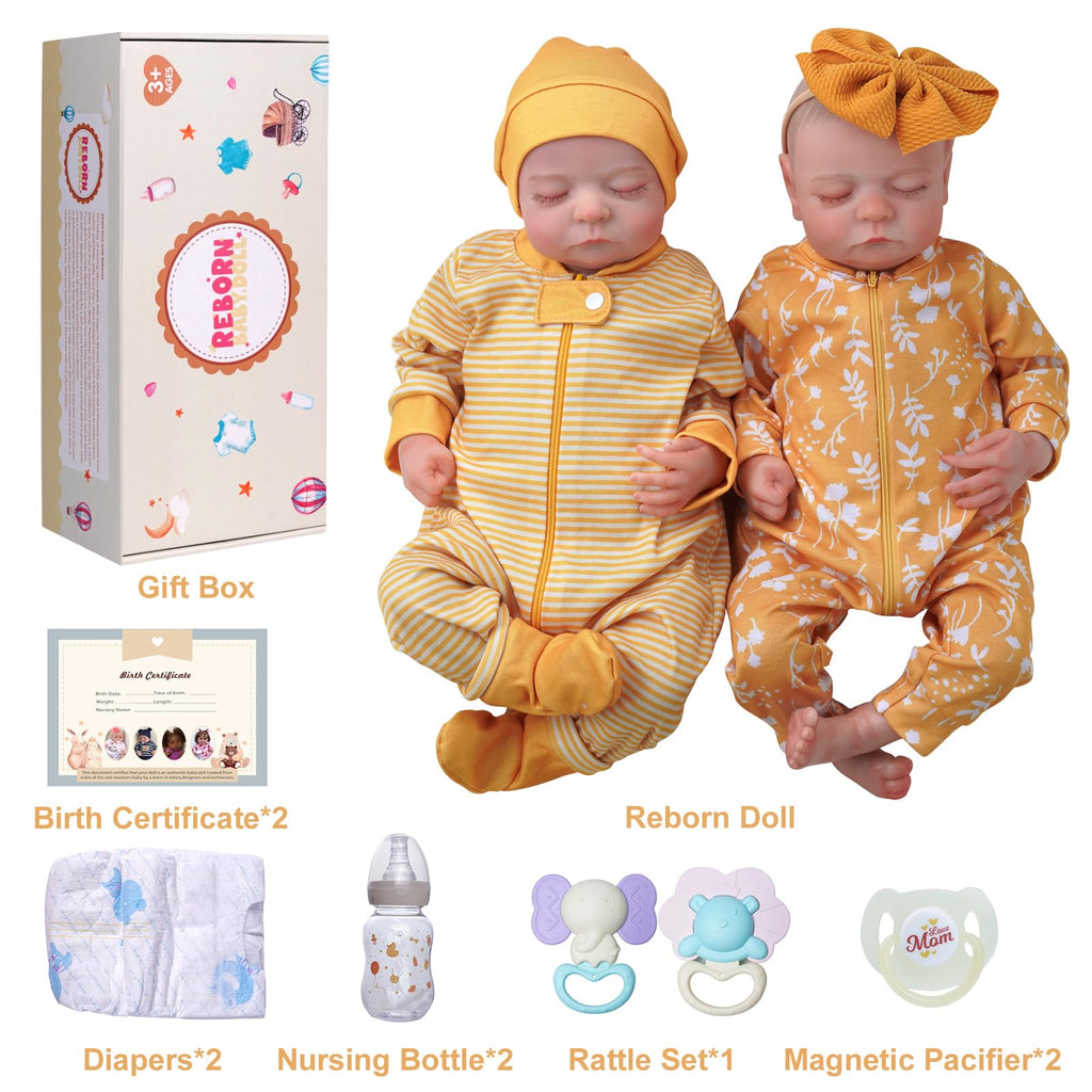 20 Inch Reborn Baby Dolls Twins Q6175