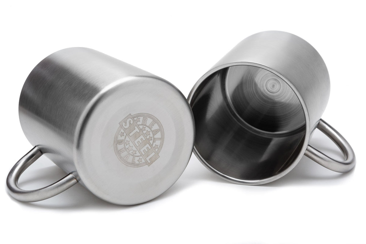15 oz Double Wall Stainless Steel Insulated Mug Set of 2 Y350863