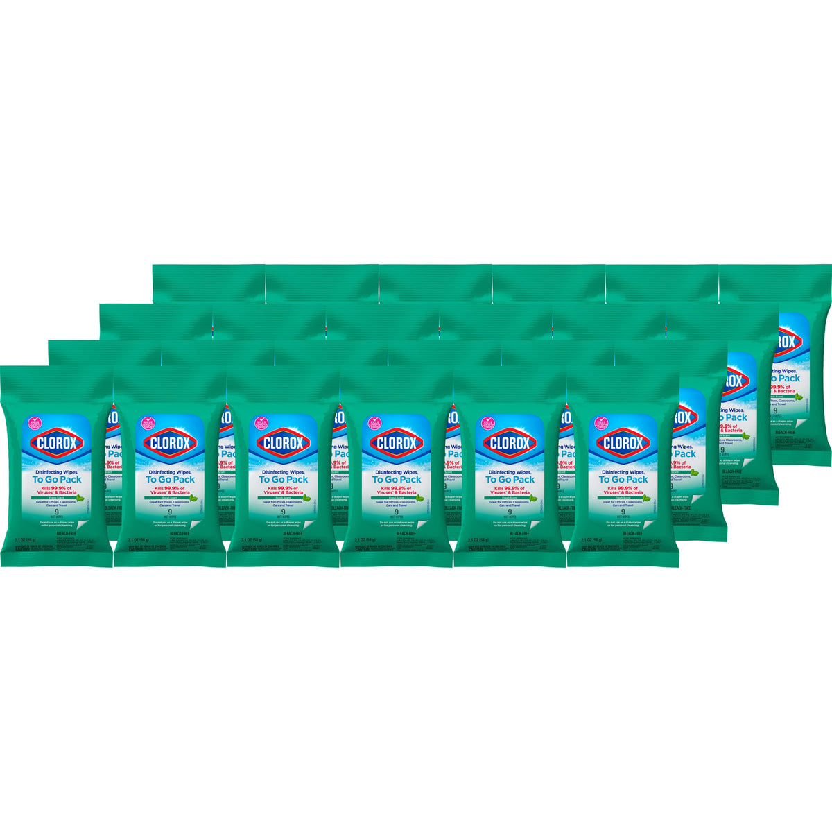 Bleach Free Fresh Scent Disinfecting Wipes 9 Count Pack of 24 C117