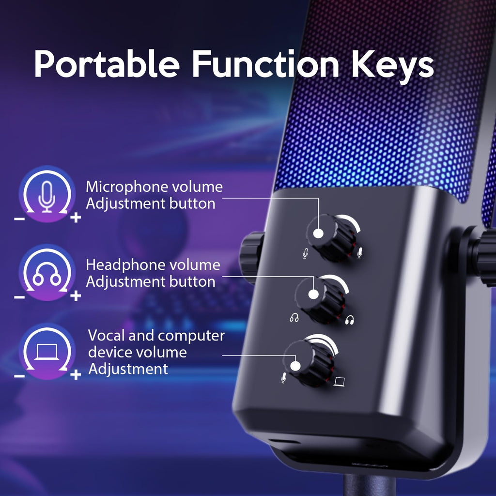 Black USB Condenser Microphone with Boom Arm F216800