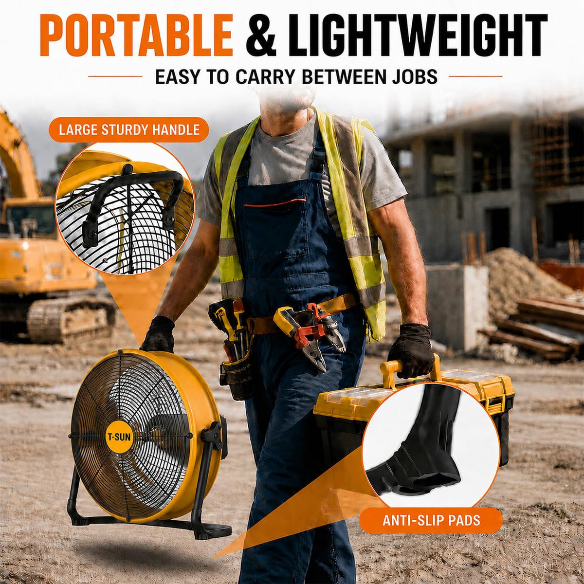 16" Cordless Battery Powered Fan P93644