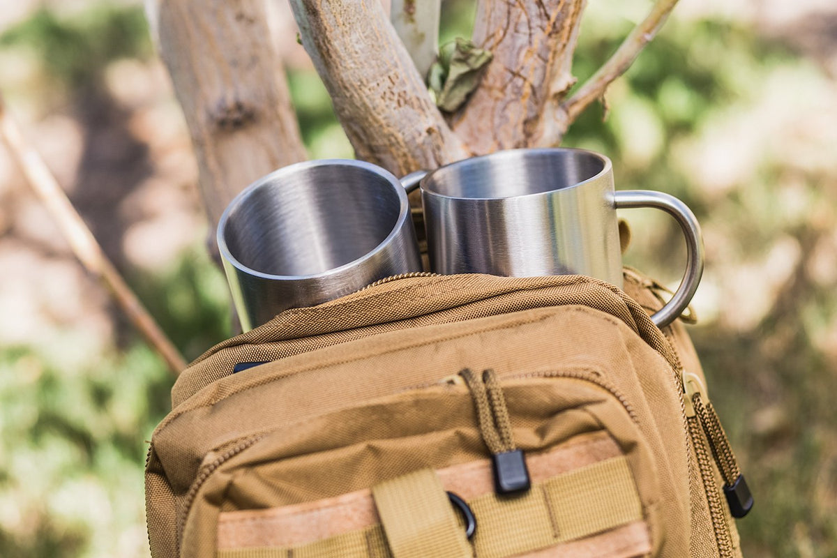 15 oz Double Wall Stainless Steel Insulated Mug Set of 2 Y350863