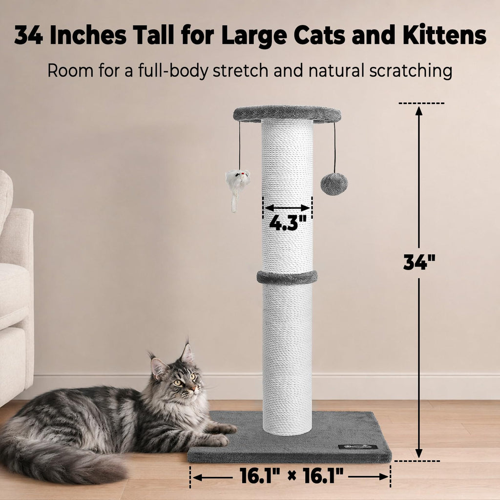 34-Inch Tall Cat Scratching Post B7078
