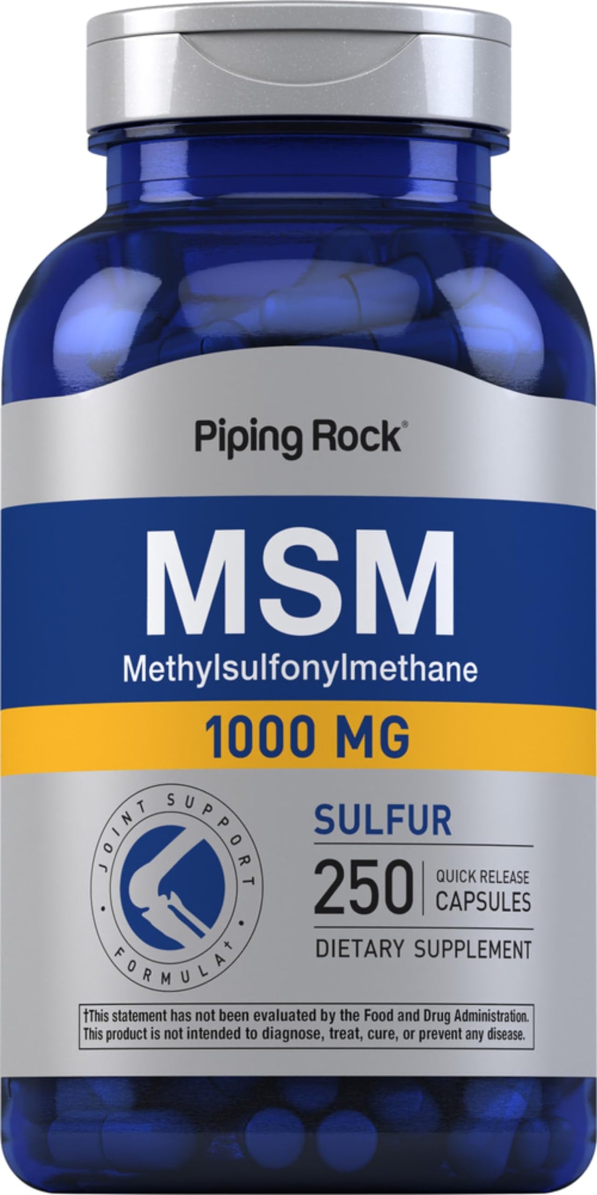MSM 1000mg Capsules 250 Count A65460