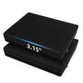 3.15" Extra Thick Waterproof 600D Oxford Bleacher Cushion with Carrying Handle Black Y992