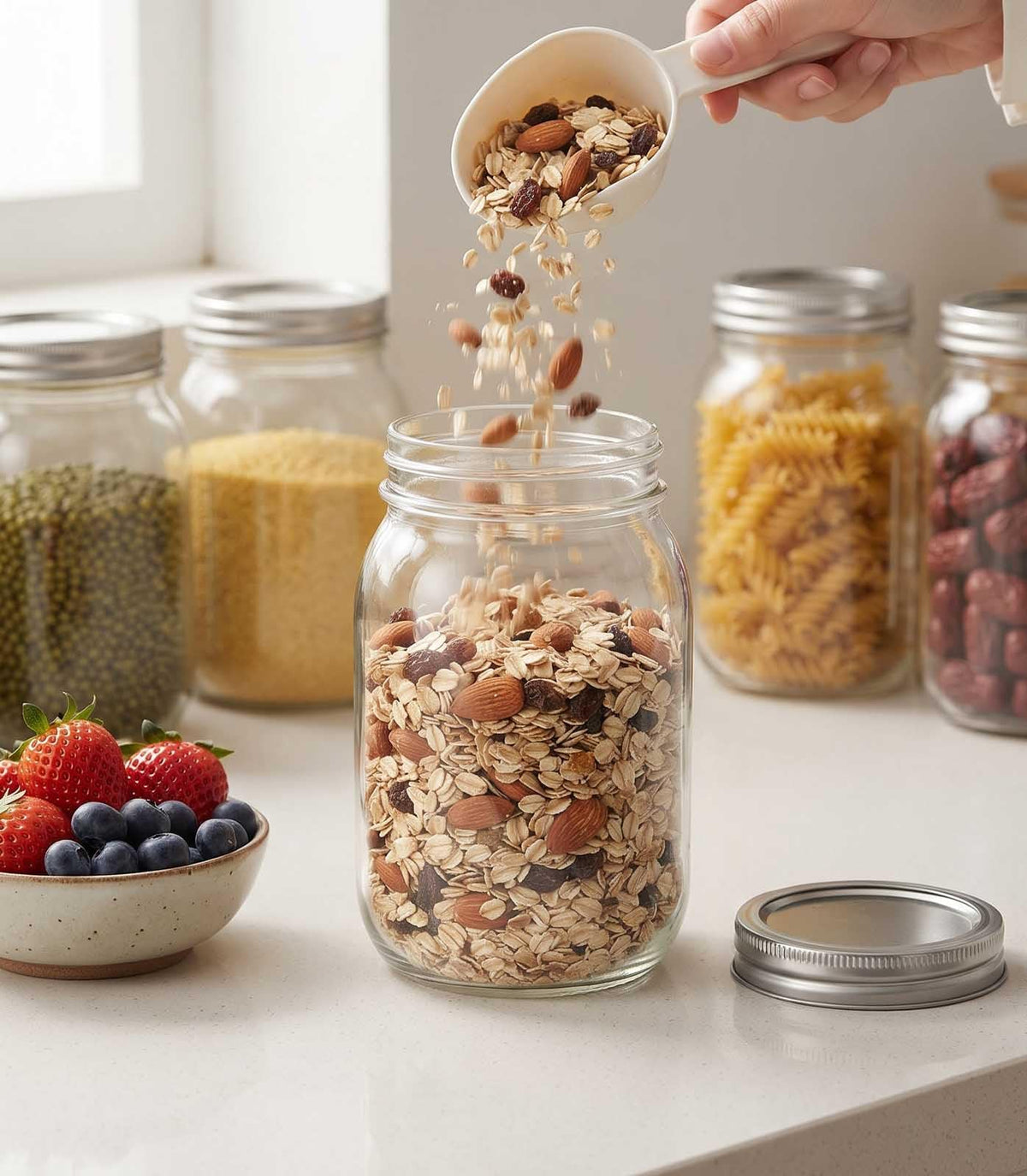 16 oz 8 Pack Clear Glass Jars Z392