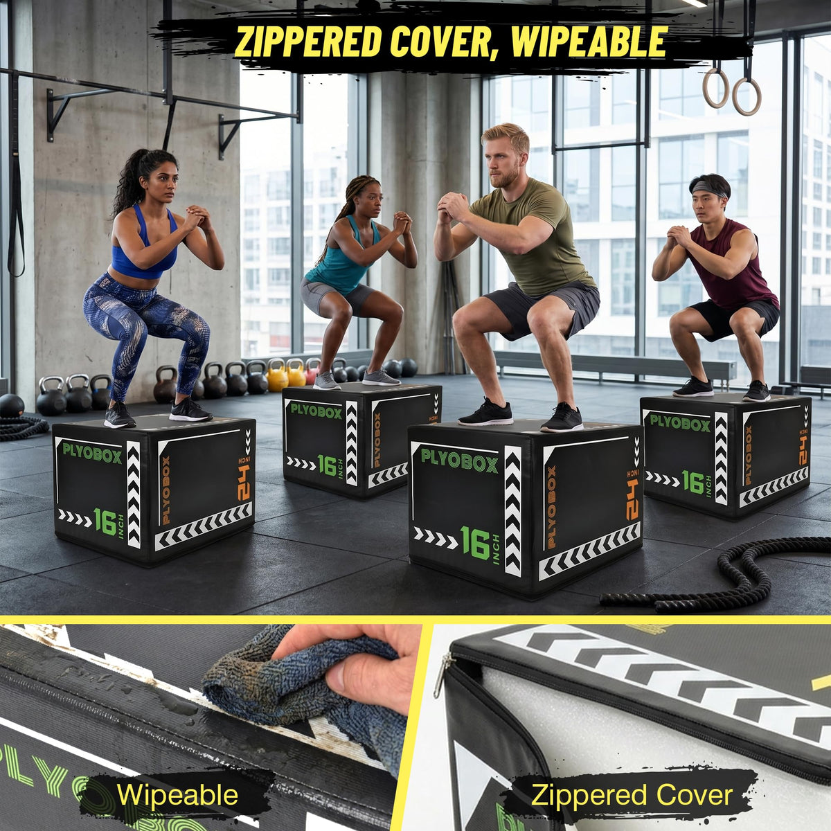 3-in-1 Foam Plyometric Jump Box A4641