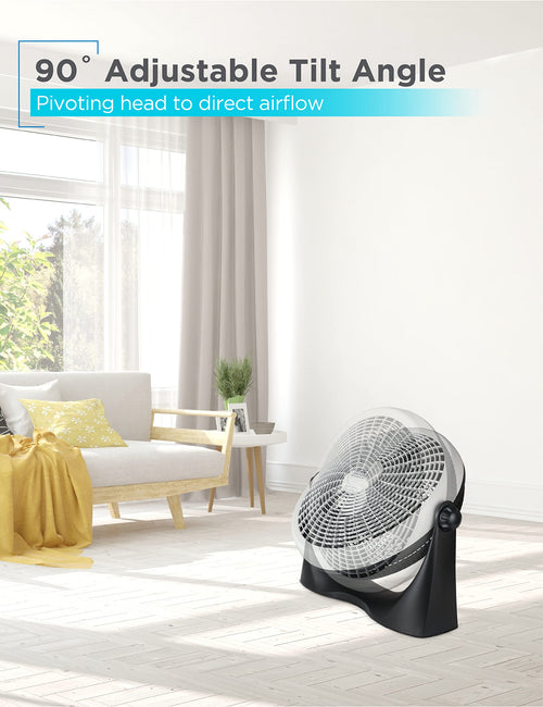 15.6” High Velocity Floor Fan, 3 Speeds W128