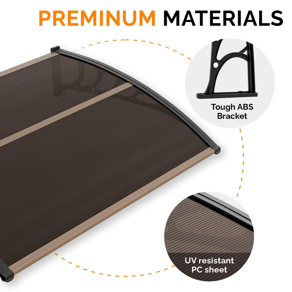 40" x 60" Polycarbonate Door Awning B91488