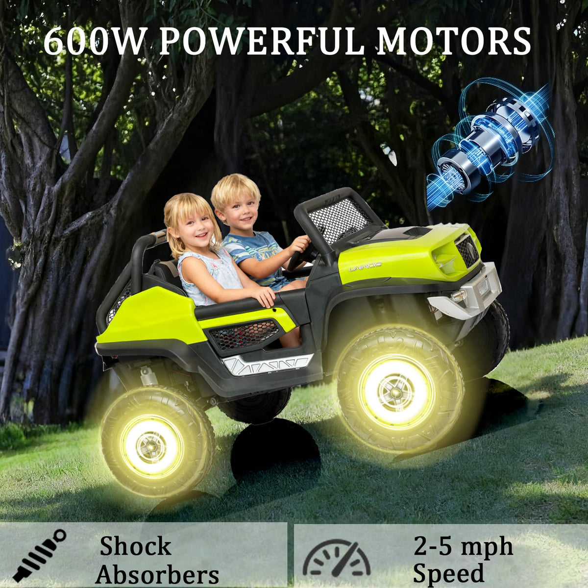 Green 2-Seater 24V Ride On Truck R40331