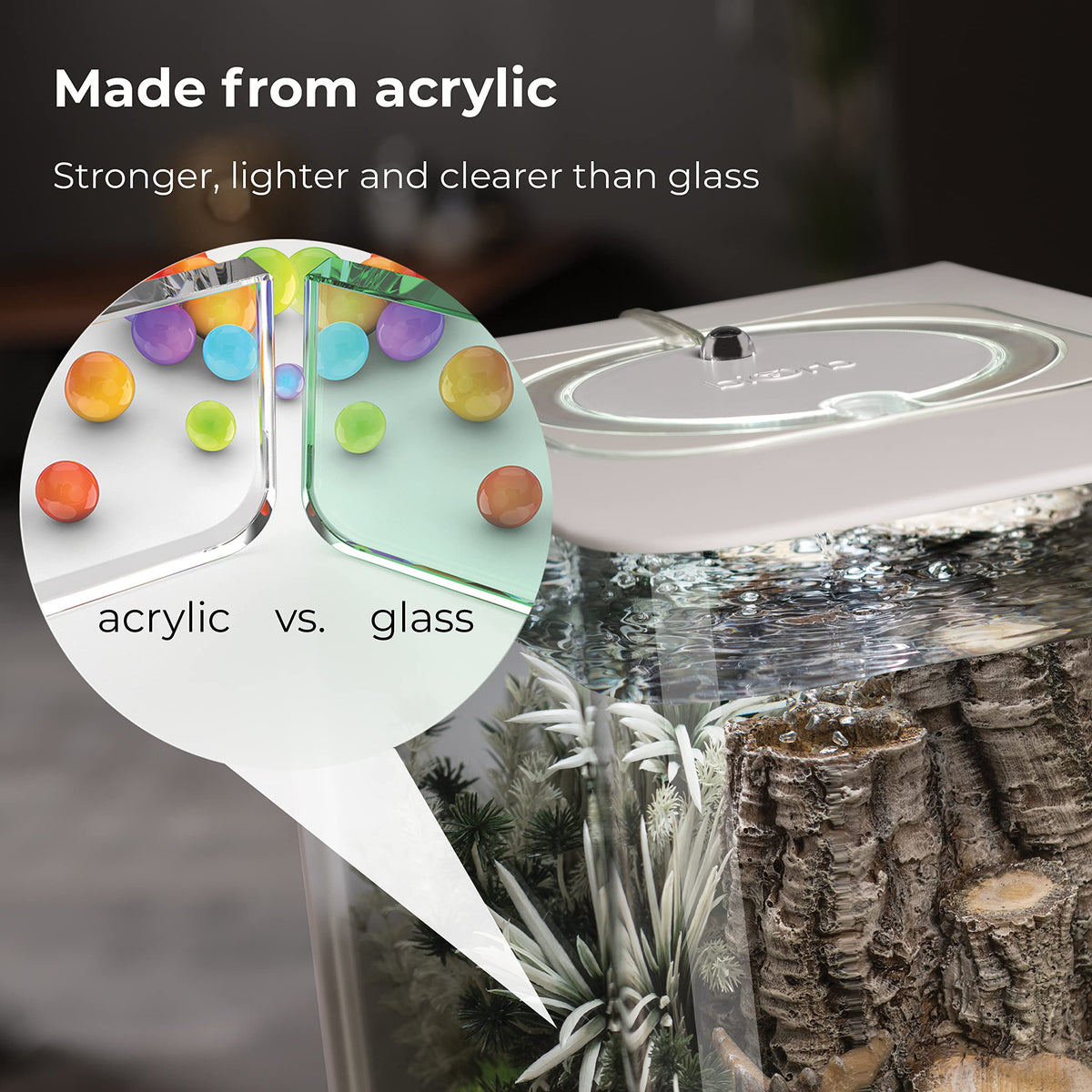 15 Acrylic Aquarium with White LED Lights M796255
